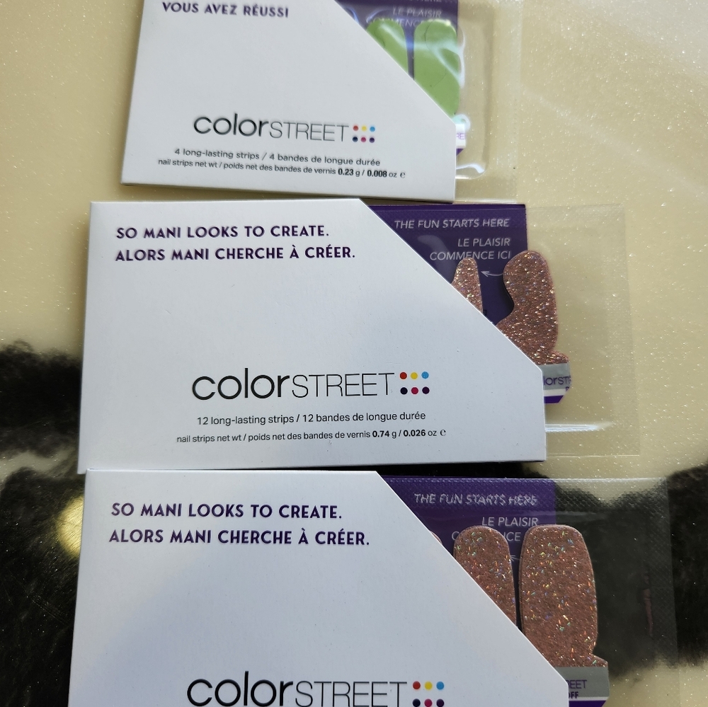Limited edition NWT Color Street nail polish strips, pack of 3